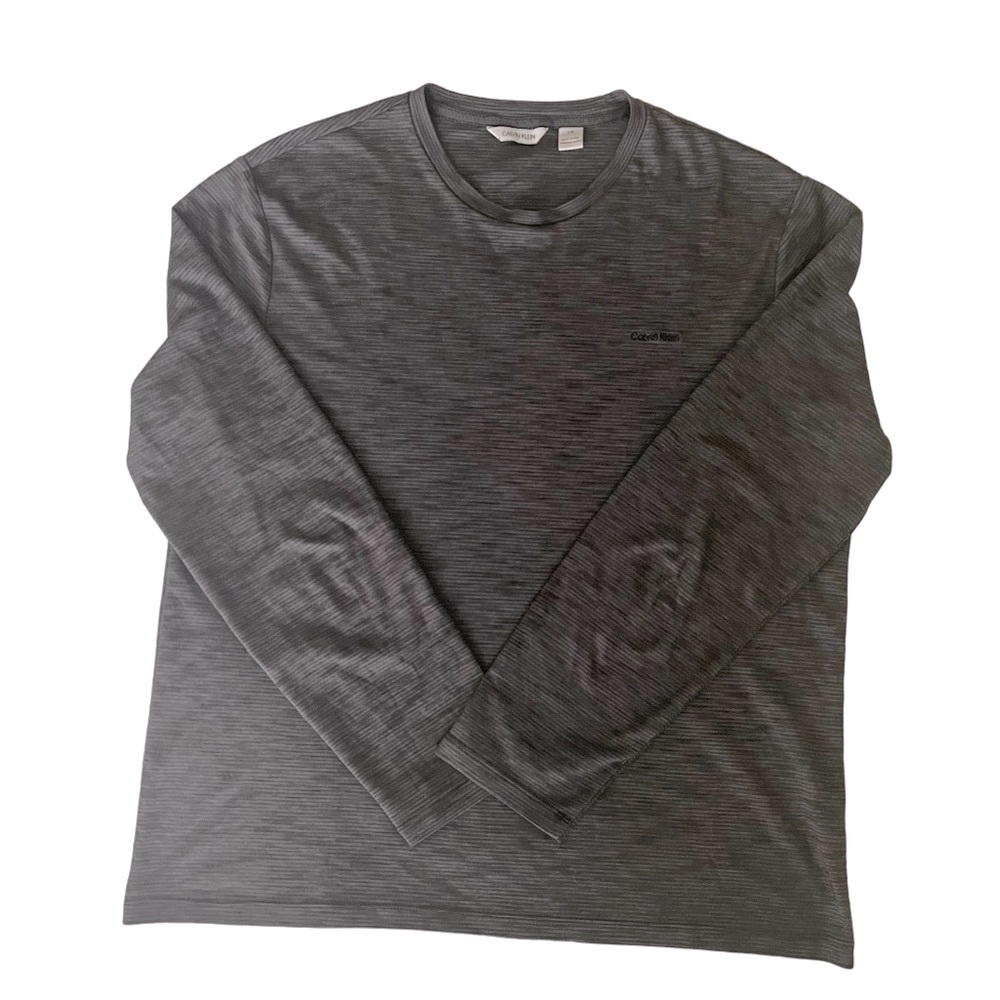 Calvin Klein Dark Grey long sleeve pullover Shirt. Like new condition. Size L